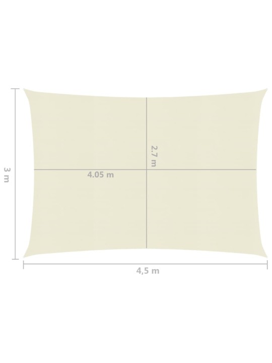 Päikesepuri 160 g/m² kreemjas 3 x 4,5 m hdpe