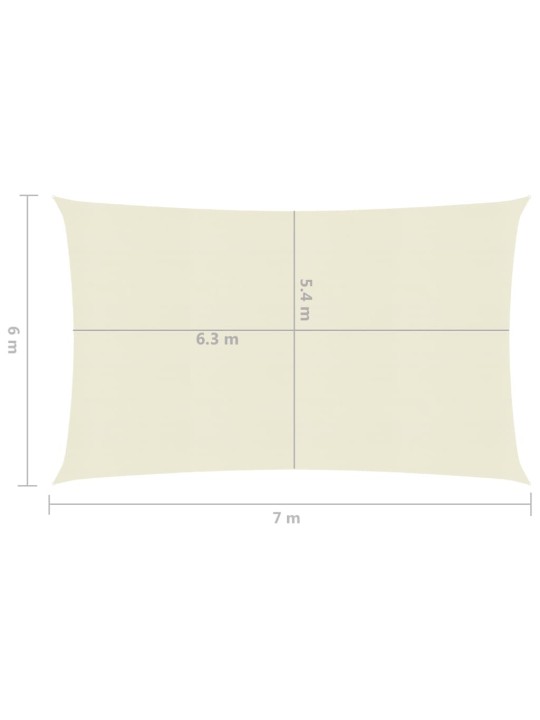 Päikesepuri 160 g/m² kreemjas 6 x 7 m hdpe