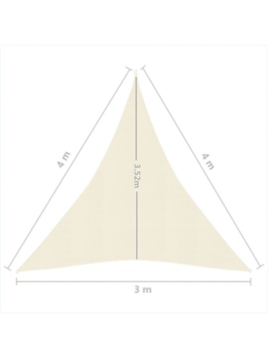 Päikesepuri 160 g/m² kreemjas 3 x 4 x 4 m hdpe