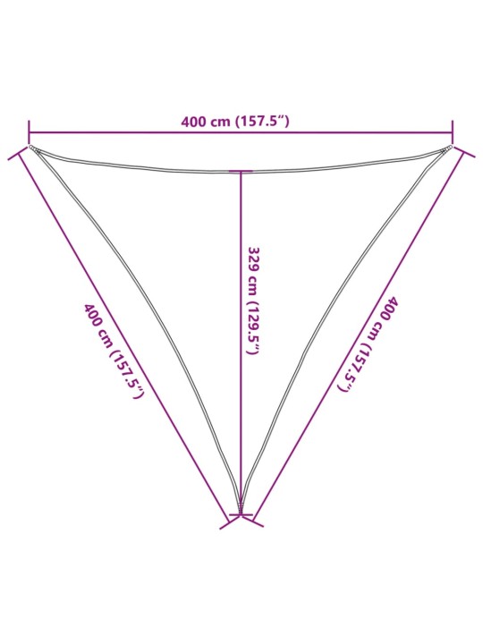 Päikesepuri 160 g/m², kreemjas, 4 x 4 x 4 m, hdpe