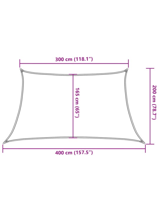 Päikesepuri 160 g/m², kreemjas, 3/4x2 m, hdpe