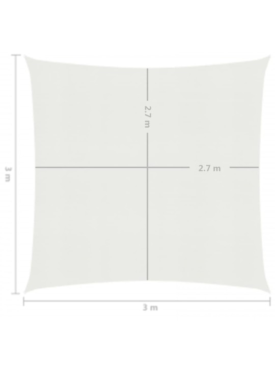 Päikesepuri 160 g/m² valge 3 x 3 m hdpe