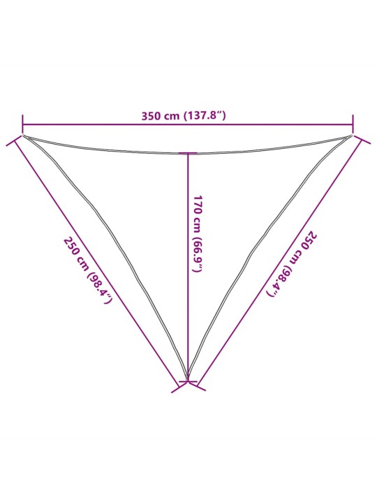 Päikesepuri 160 g/m², valge, 2,5 x 2,5 x 3,5 m hdpe