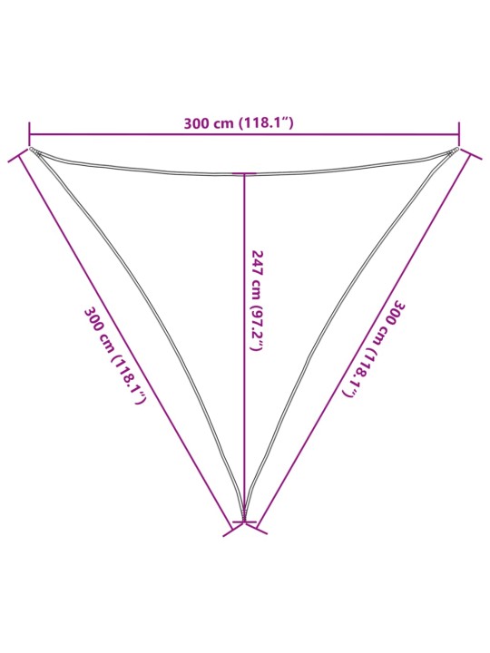 Päikesepuri 160 g/m² valge, 3 x 3 x 3 m hdpe