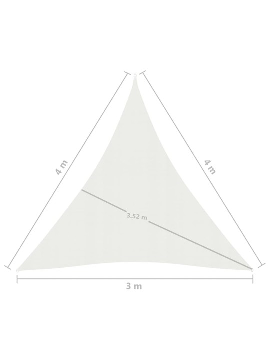 Päikesepuri 160 g/m² valge 3 x 4 x 4 m hdpe