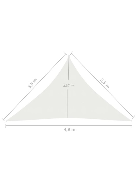 Päikesepuri 160 g/m² valge 3,5 x 3,5 x 4,9 m hdpe