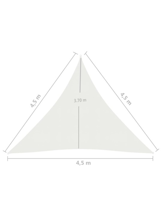 Päikesepuri 160 g/m², valge, 4,5 x 4,5 x 4,5 m, hdpe