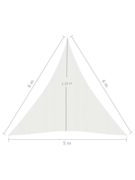 Päikesepuri 160 g/m² valge 5 x 6 x 6 m hdpe