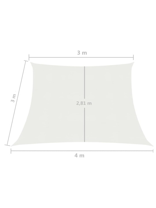 Päikesepuri 160 g/m² valge 3/4x3 m hdpe