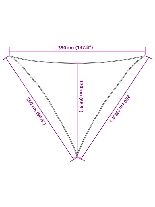 PÄIKESEPURI, 160 G/M², HELEROHELINE, 2,5 X 2,5 X 3,5 M, HDPE