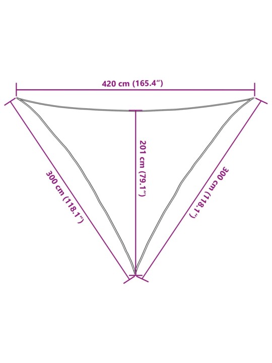 Päikesepuri, 160 g/m², heleroheline, 3 x 3 x 4,2 m, hdpe