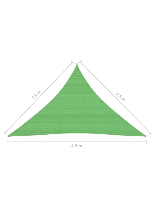 Päikesepuri, 160 g/m², heleroheline, 3 x 3,5 x 4,9 m, hdpe