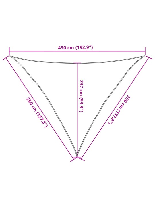 Päikesepuri, 160 g/m², heleroheline, 3 x 3,5 x 4,9 m, hdpe