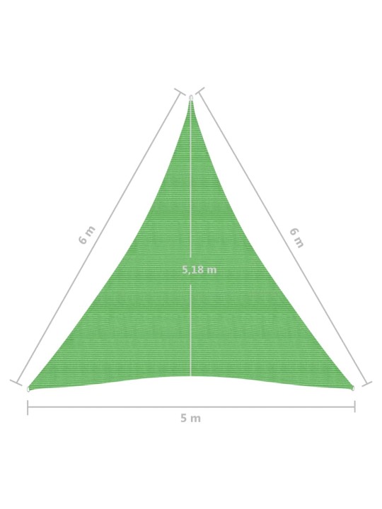 Päikesepuri 160 g/m² heleroheline 5 x 6 x 6 m hdpe