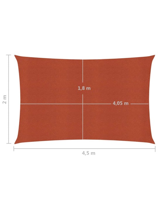 Päikesepuri 160 g/m² terrakota 2 x 4,5 m hdpe