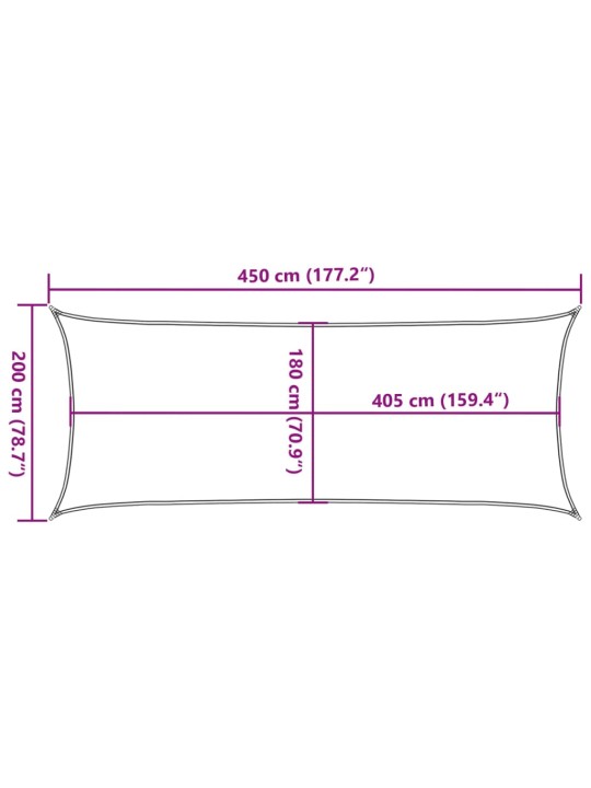 Päikesepuri 160 g/m² terrakota 2 x 4,5 m hdpe