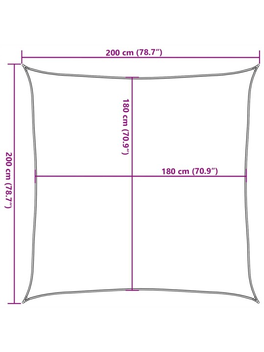 PÄIKESEPURI 160 G/M² PRUUNIKASHALL 2 X 2 M HDPE