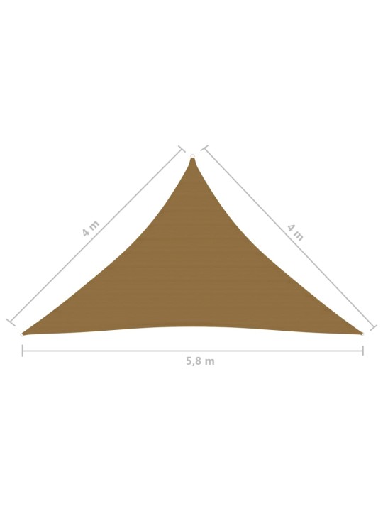 Päikesepuri 160 g/m² pruunikashall 4 x 4 x 5,8 m hdpe