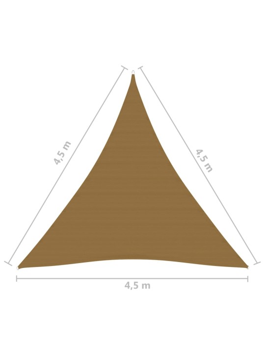 Päikesepuri 160 g/m², pruunikashall, 4,5 x 4,5 x 4,5 m, hdpe