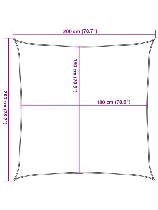 Päikesepuri 160 g/m² tumeroheline 2 x 2 m hdpe