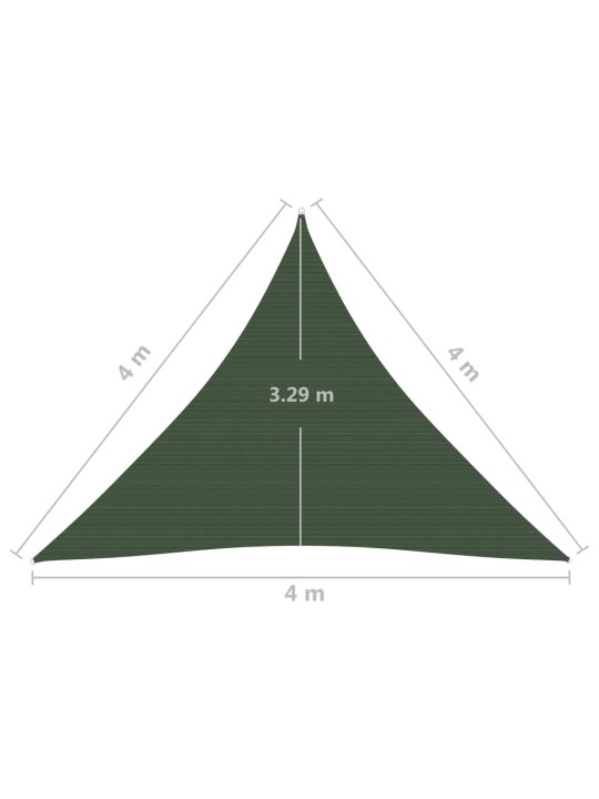 Päikesepuri, 160 g/m², tumeroheline, 4 x 4 x 4 m, hdpe