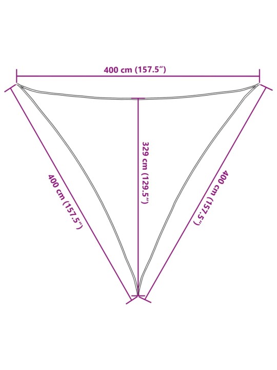 Päikesepuri, 160 g/m², tumeroheline, 4 x 4 x 4 m, hdpe