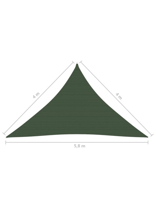 Päikesepuri, 160 g/m², tumeroheline, 4 x 4 x 5,8 m, hdpe