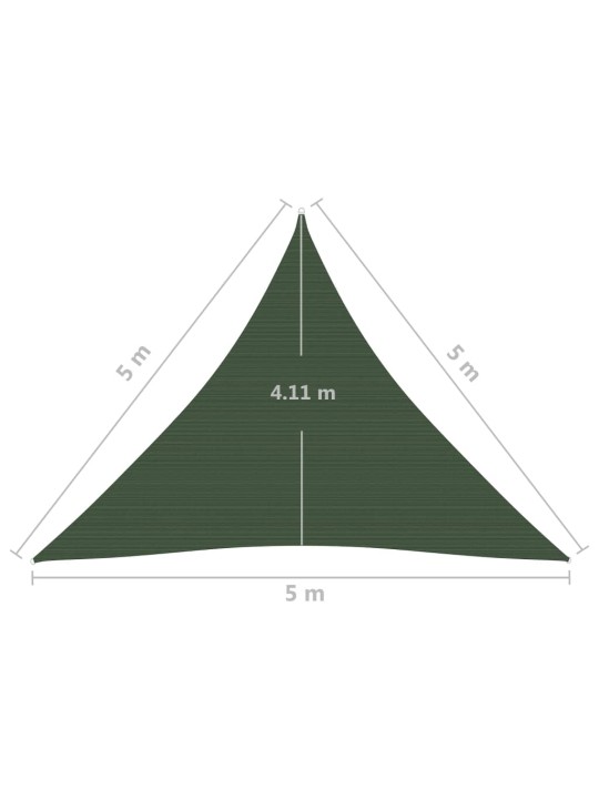 Päikesepuri 160 g/m² tumeroheline 5 x 5 x 5 m hdpe