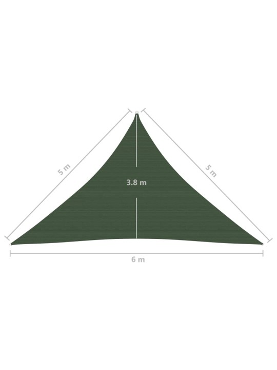 Päikesepuri, 160 g/m², tumeroheline, 5 x 5 x 6 m, hdpe