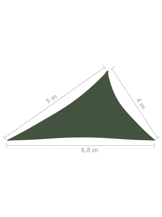 Päikesepuri, 160 g/m², tumeroheline, 4 x 5 x 6,8 m, hdpe