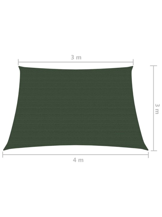 Päikesepuri 160 g/m² tumeroheline 3/4 x 3 m hdpe