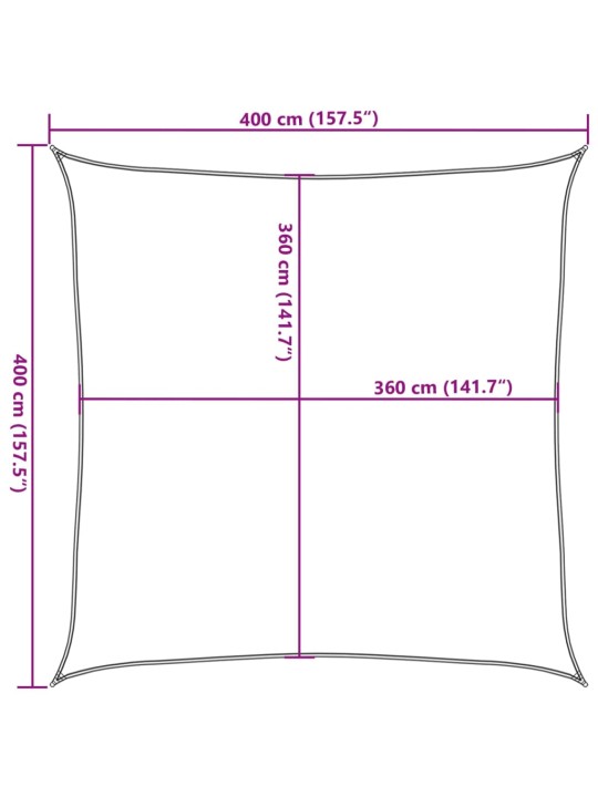 Päikesepuri 160 g/m² kandiline sinine 4x4 m hdpe