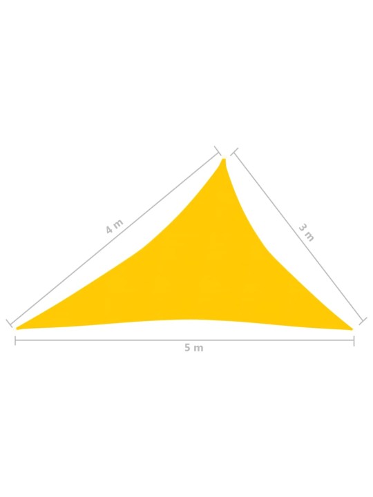 Päikesepuri 160 g/m² kollane, 3 x 4 x 5 m, hdpe