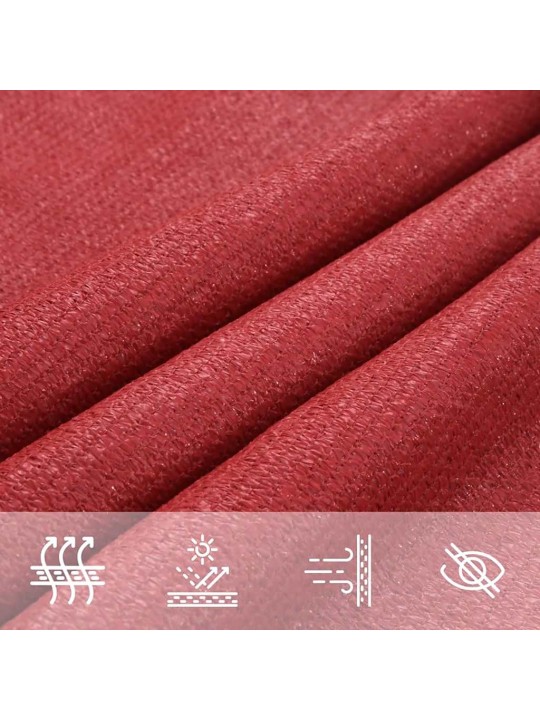 PÄIKESEPURI 160 G/M² PUNANE 5 X 5 M HDPE