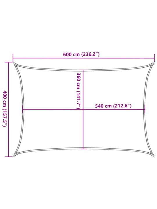 PÄIKESEPURI 160 G/M² PUNANE 4 X 6 M HDPE