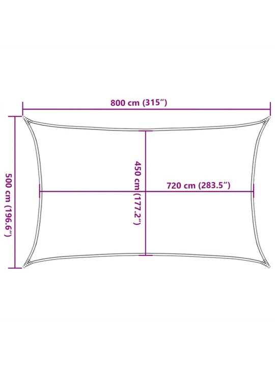 PÄIKESEPURI 160 G/M² PUNANE, 5 X 8 M HDPE