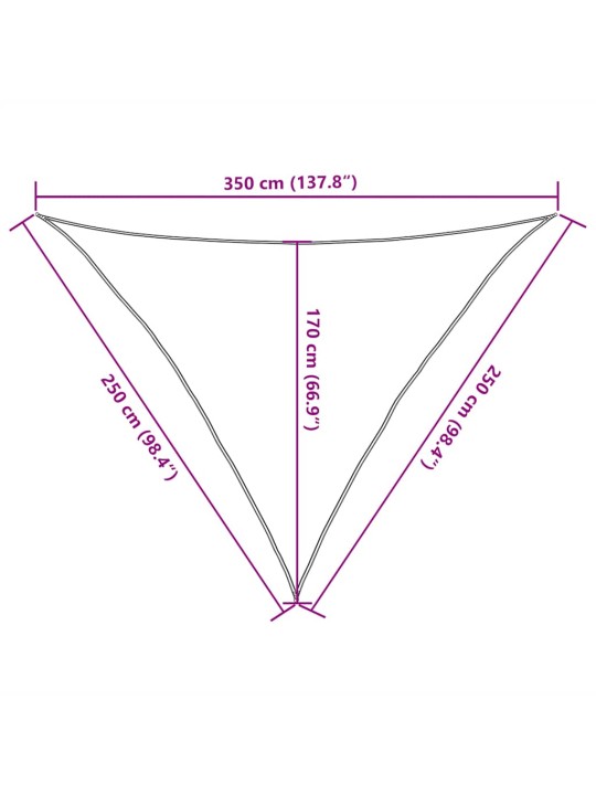 Päikesepuri 160 g/m² punane 2,5 x 2,5 x 3,5 m hdpe