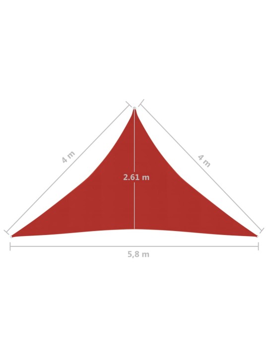 Päikesepuri 160 g/m² punane 4 x 4 x 5,8 m hdpe