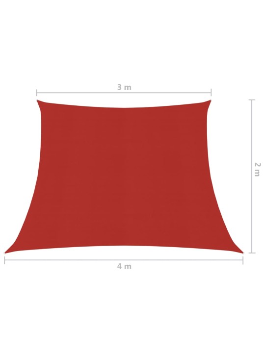 Päikesepuri 160 g/m², punane, 3/4 x 2 m, hdpe