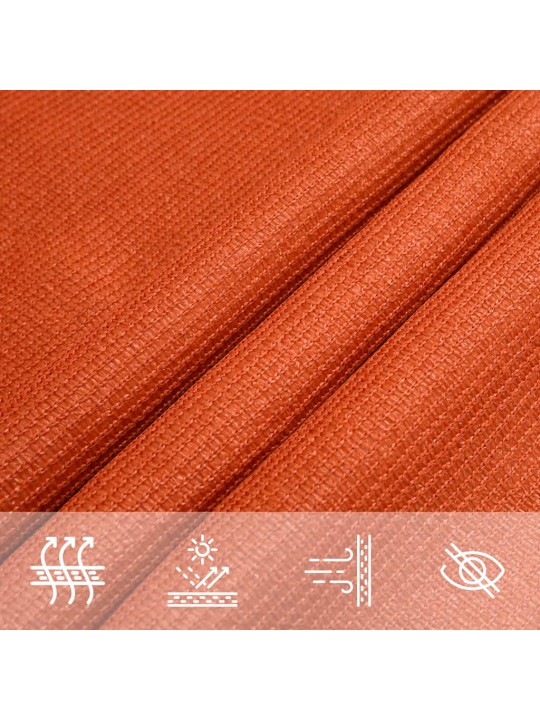 PÄIKESEPURI, 160 G/M², ORANŽ, 4 X 6 M, HDPE