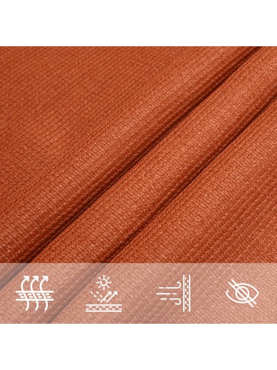 PÄIKESEPURI 160 G/M² RISTKÜLIK, ORANŽ, 5X7 M, HDPE