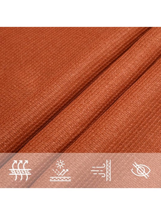 PÄIKESEPURI 160 G/M² ORANŽ, 3 X 3 X 3 M HDPE