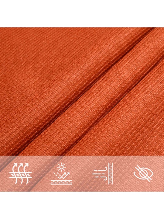 PÄIKESEPURI 160 G/M² ORANŽ 4 X 4 X 5,8 M HDPE