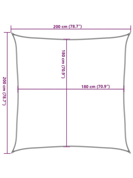 Päikesepuri 160 g/m² must 2 x 2 m hdpe