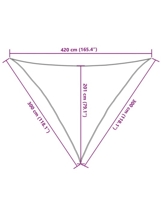 Päikesepuri 160 g/m² must, 3 x 3 x 4,2 m, hdpe