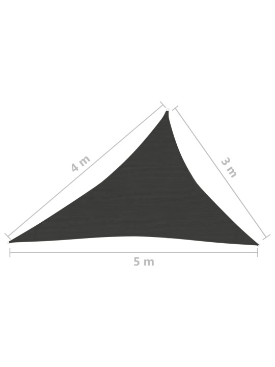 Päikesepuri 160 g/m² must, 3 x 4 x 5 m hdpe