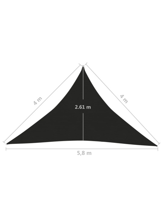 Päikesepuri 160 g/m² must, 4 x 4 x 5,8 m, hdpe