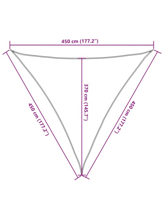 Päikesepuri 160 g/m² must, 4,5 x 4,5 x 4,5 m, hdpe