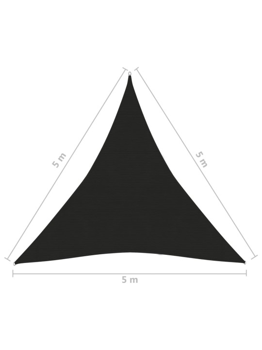 Päikesepuri 160 g/m² must, 5 x 5 x 5 m, hdpe