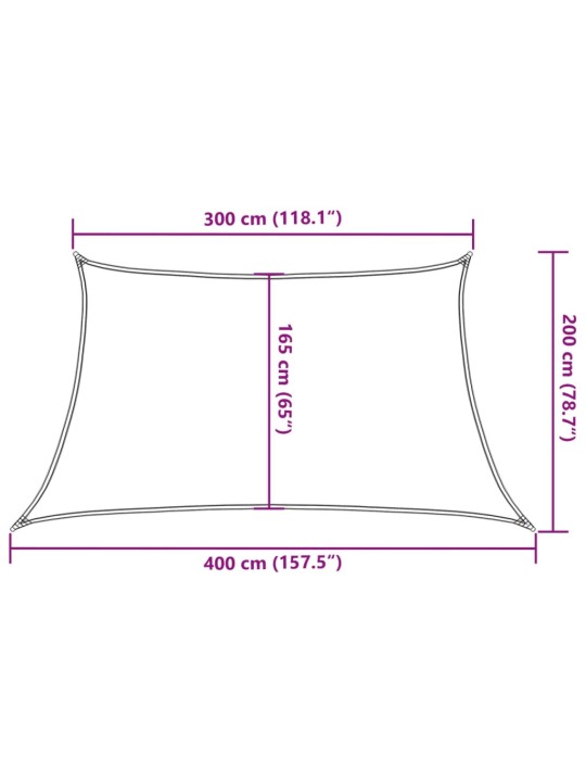 Päikesepuri 160 g/m², must, 3/4x2 m, hdpe